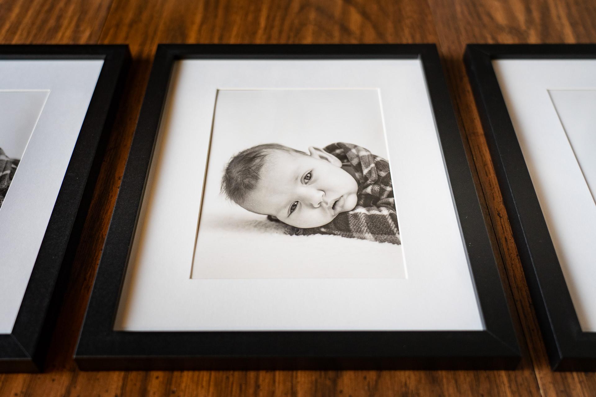 Framed prints of baby boy